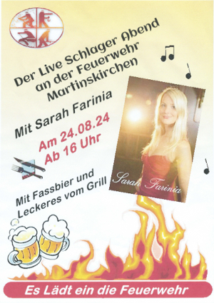 Live Schlager Abend an der Feuerwehr Martinskirchen