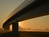Sonnenaufgang an der Mühlberger Brücke