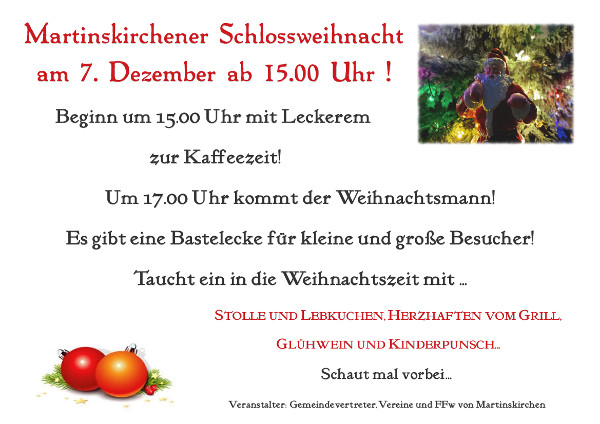 Martinskirchener Schlossweihnacht